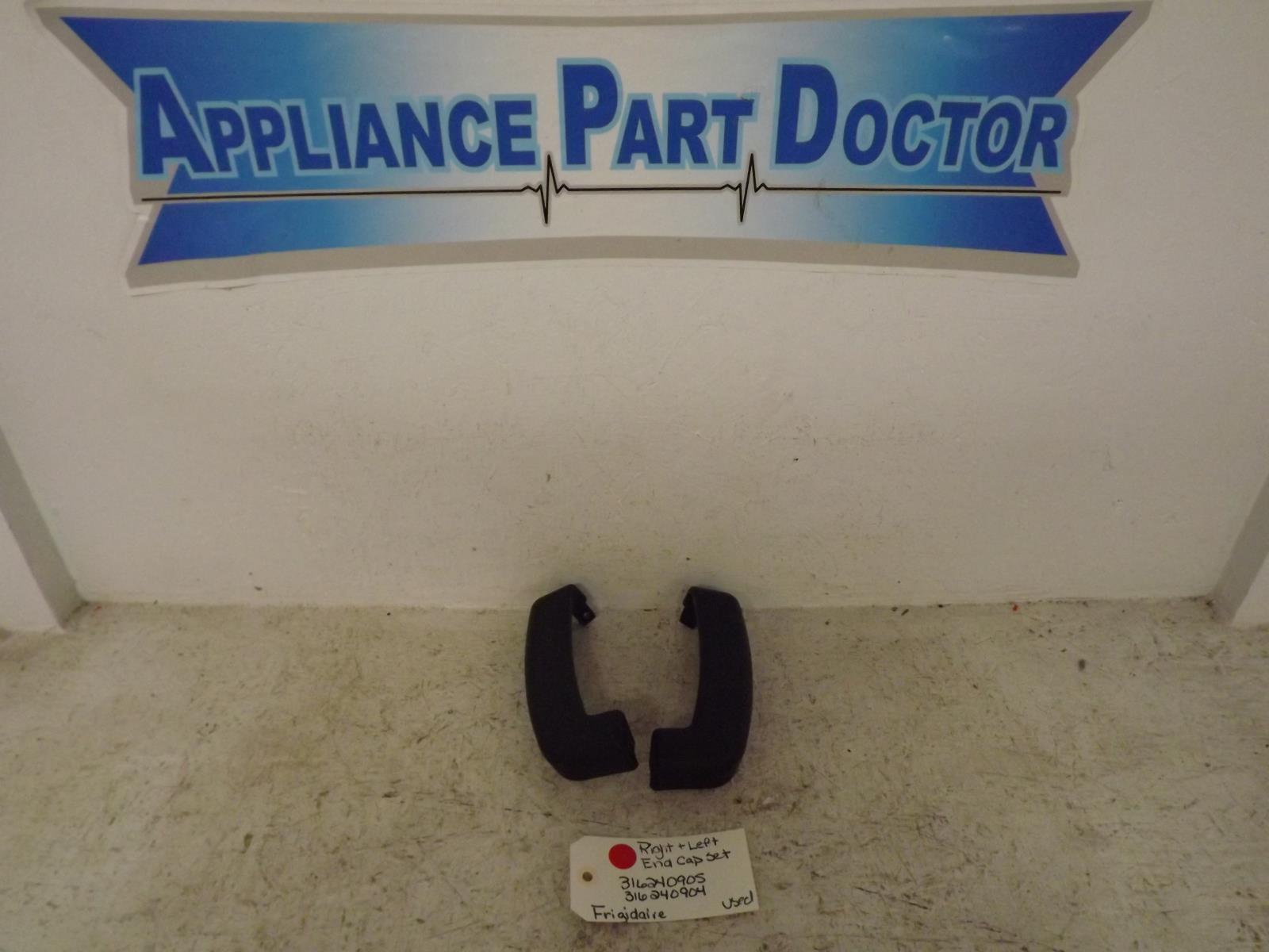 Frigidaire Stove 316240905 316240904 Right & Left End Cap Set Used Frigidaire Stove 316240905 316240904 Right & Left End Cap Set Used